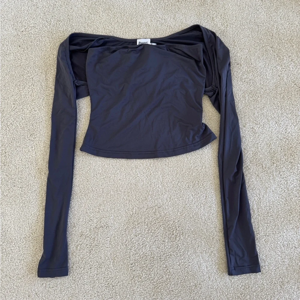 Princess Polly Dark Purple Bolero Two Piece Top Set Size 2 - Picture 2 of 8